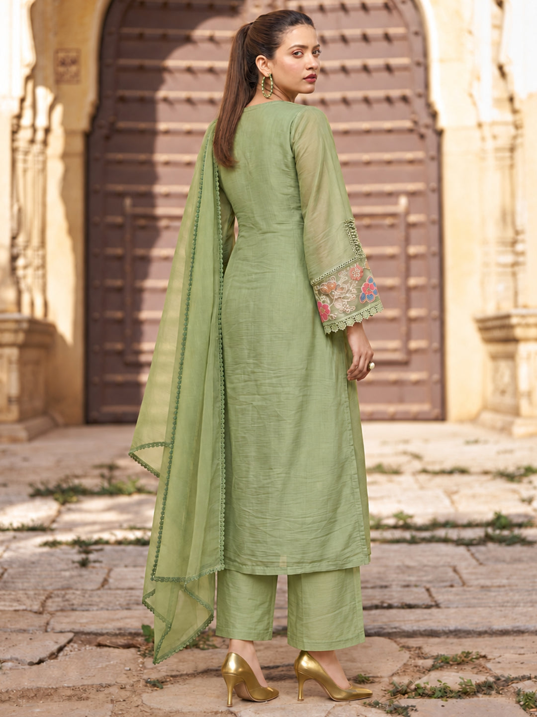 Dagdai Aspar Full Work Lawn Suit Set