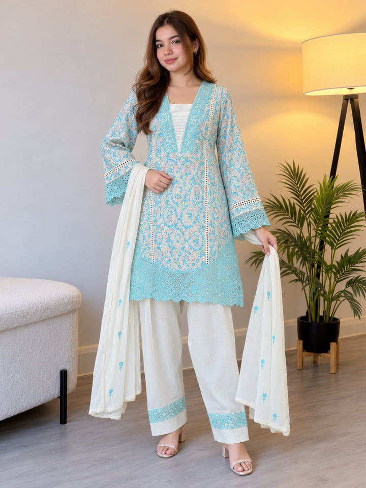 Dagdai Yin Embroidery Cotton Suit Set