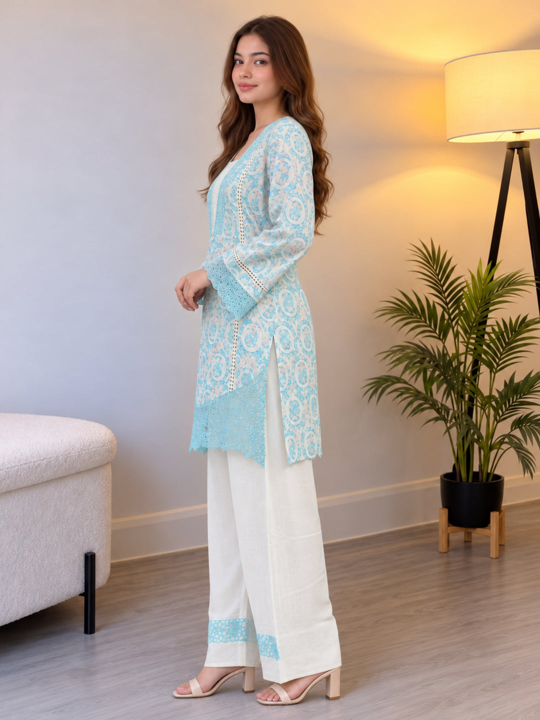 Dagdai Yin Embroidery Cotton Suit Set