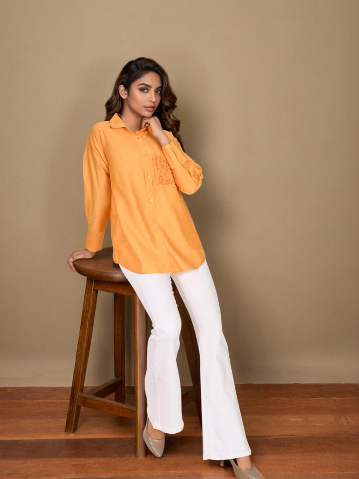 Sharanya Tangerine Premium Shirt