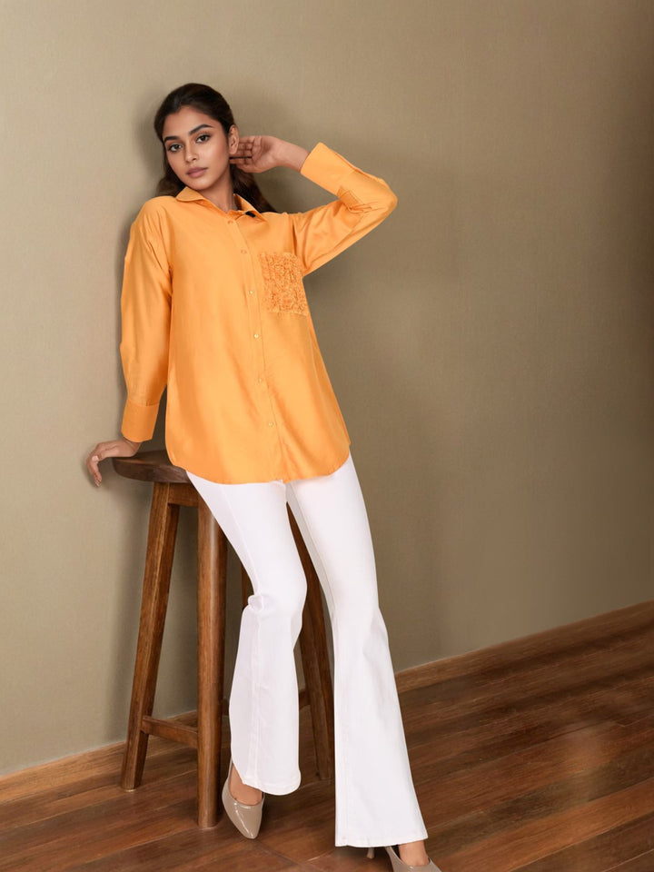 Sharanya Tangerine Premium Shirt