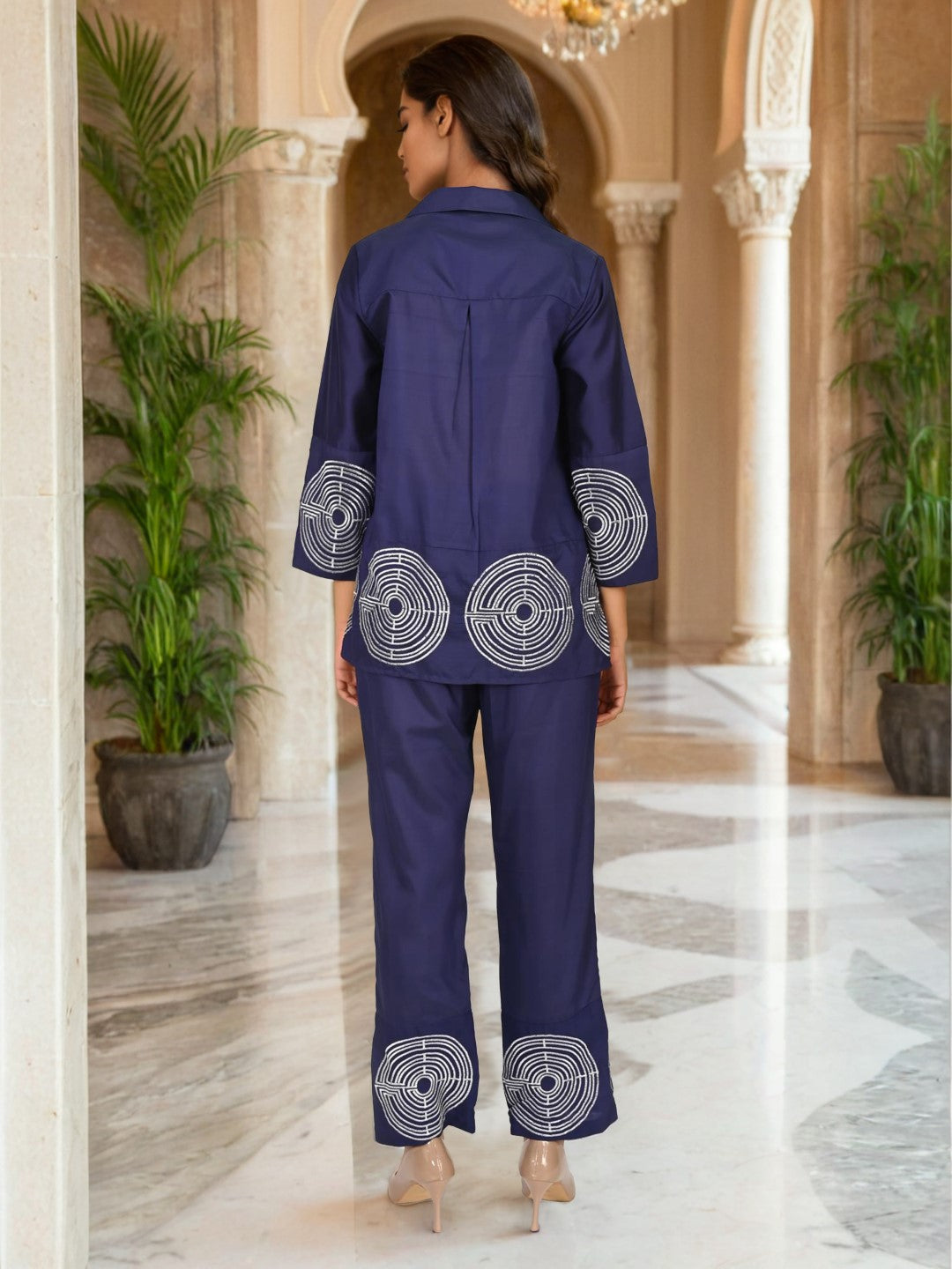 Sharanya Nile Embroidery Premium Co-ord Set