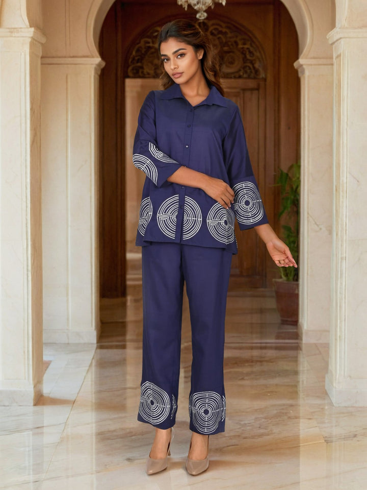 Sharanya Nile Embroidery Premium Co-ord Set