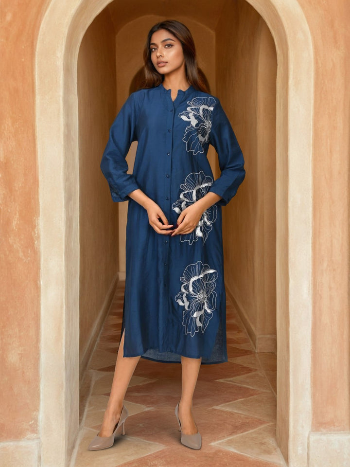 Sharanya Indi Embroidery Cotton Dress