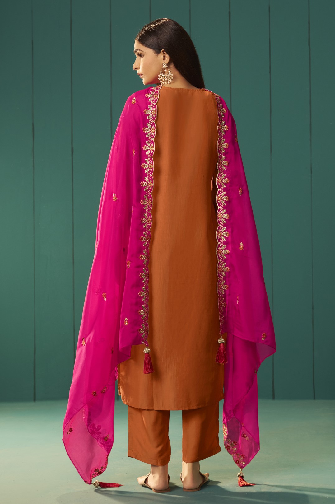 Trisha Saffron work Suit set