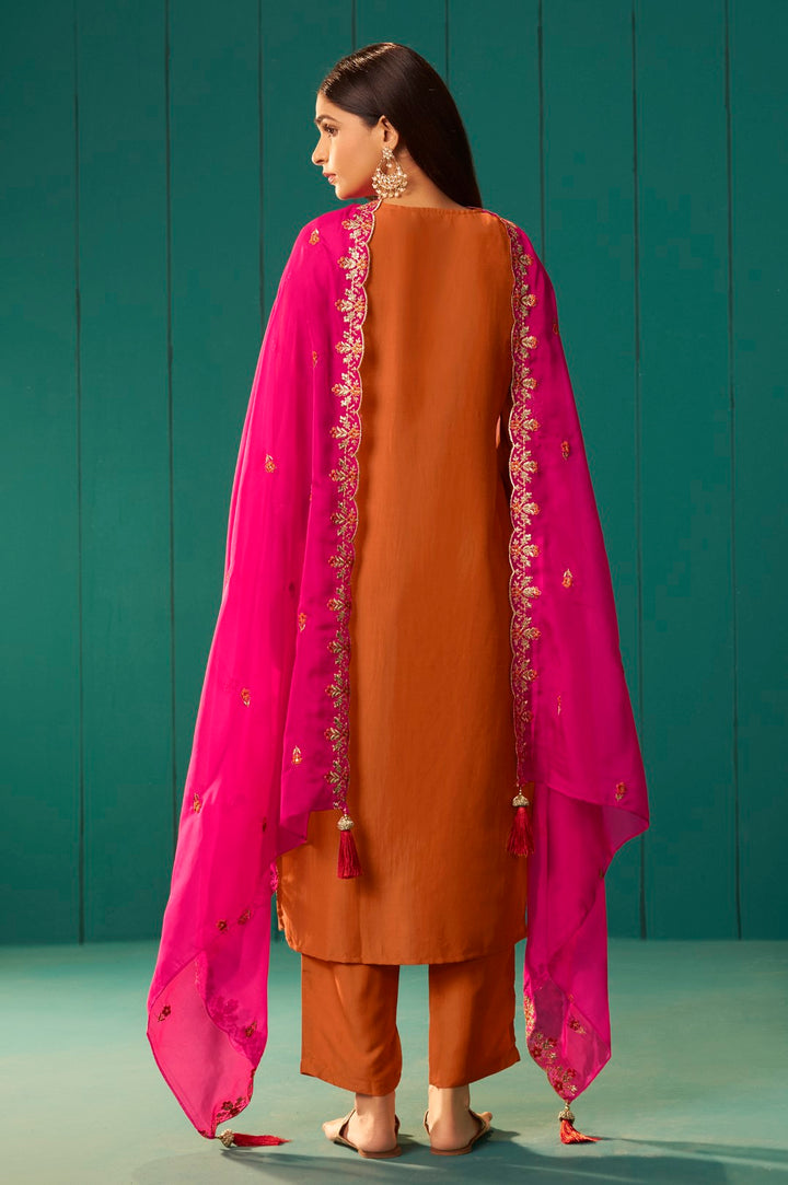 Trisha Saffron work Suit set