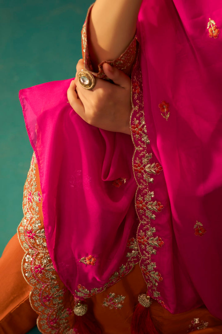 Trisha Saffron work Suit set