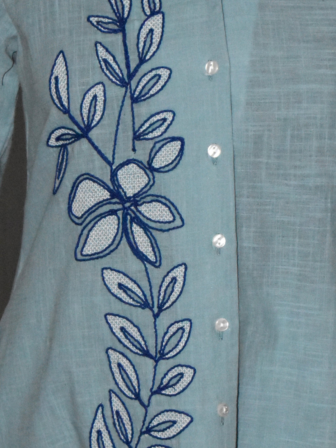 Ivanka SoftBlue Embroidery Co-ord Set