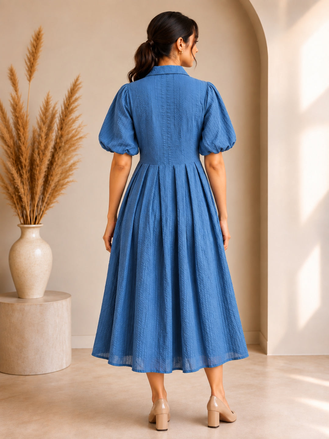 Drona Indi Embroidery Cotton Dress