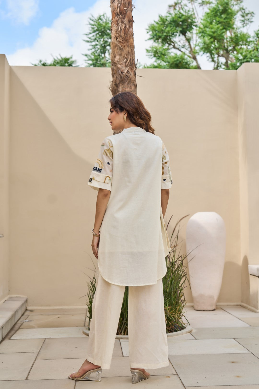 Tatva Alabaster Embroidery Cotton Co-ord Set