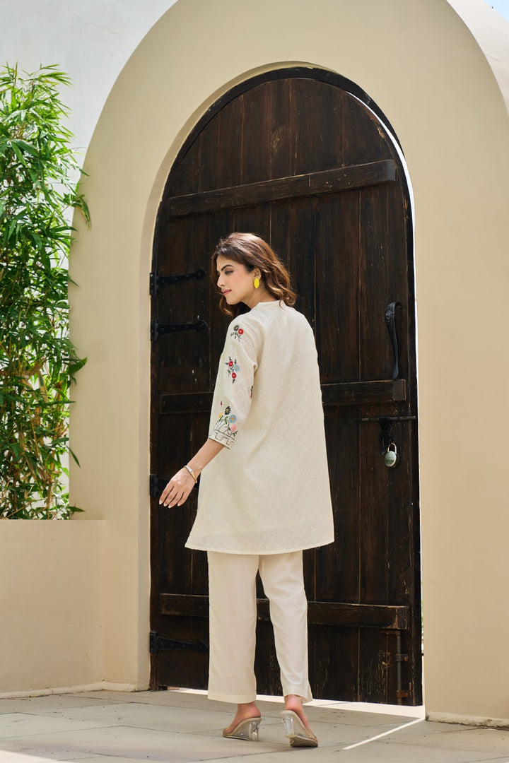 Akira angel embroidery cotton co-ord set