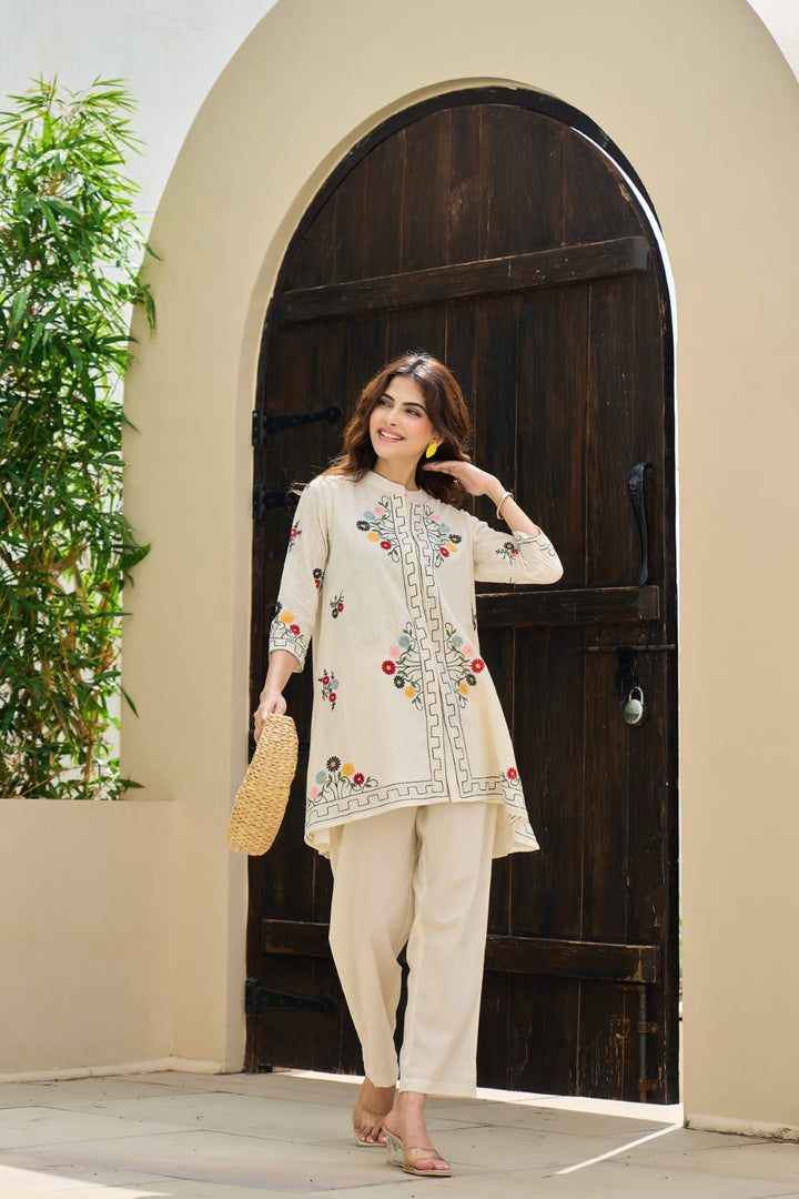 Akira angel embroidery cotton co-ord set