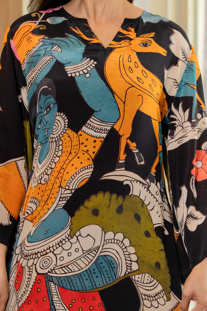 Maurya jet printed kurta pant set