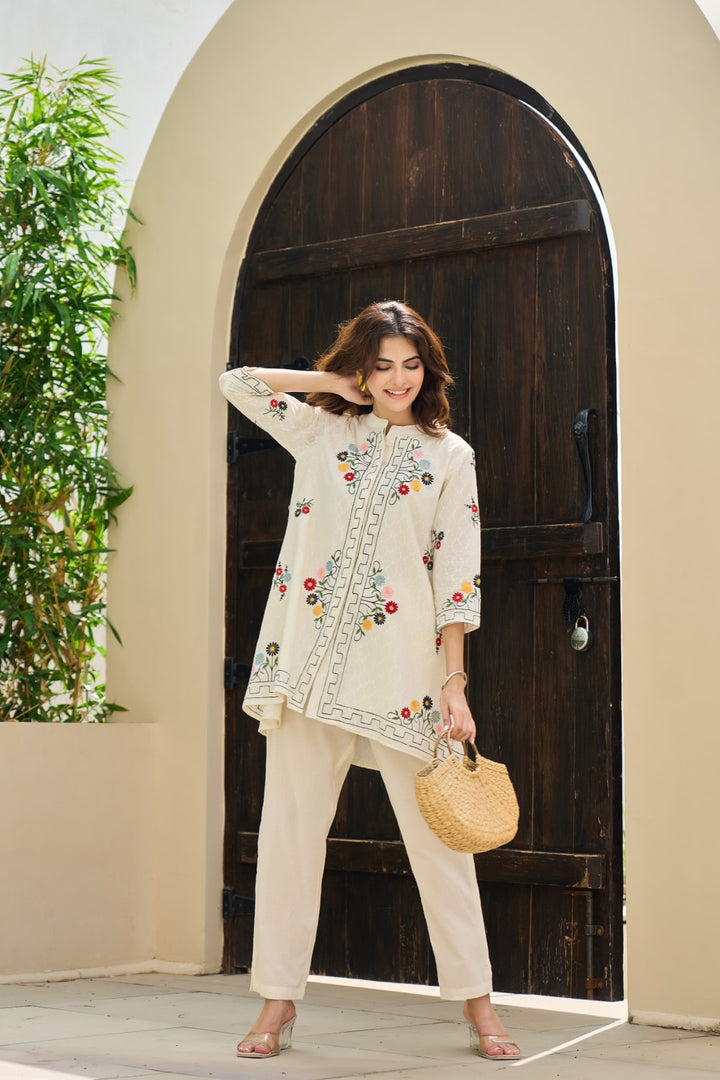 Akira angel embroidery cotton co-ord set