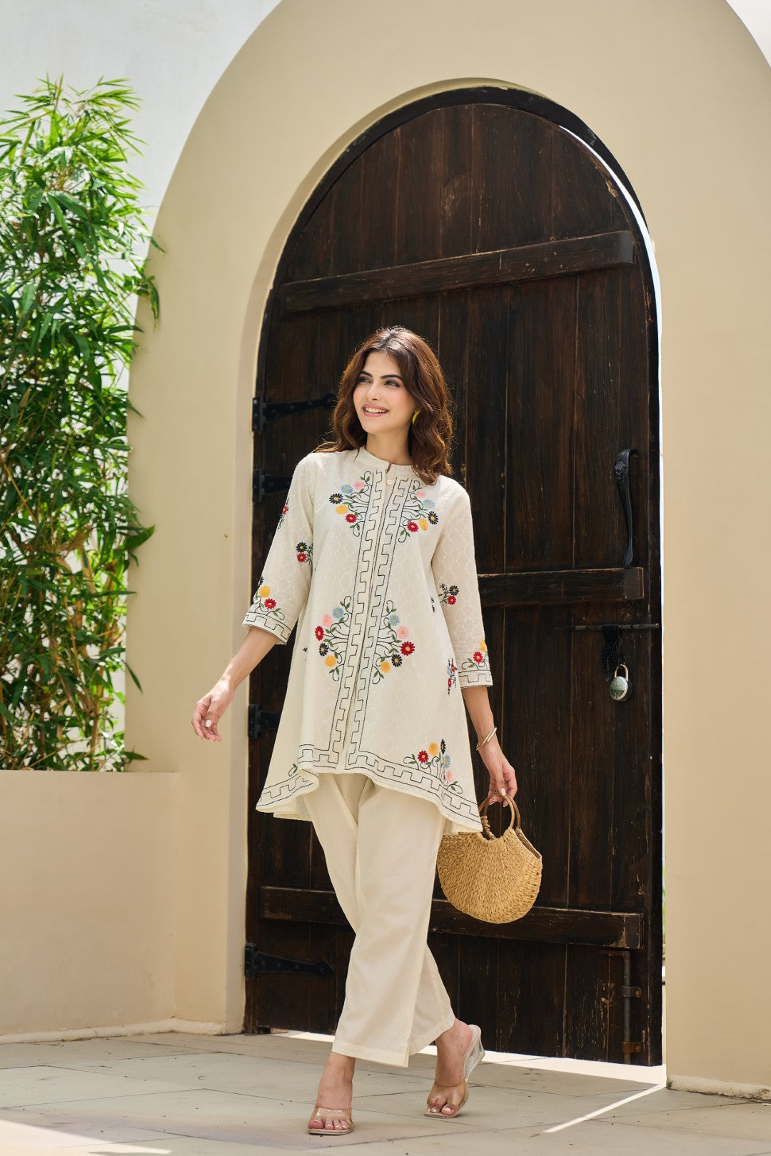 Akira angel embroidery cotton co-ord set