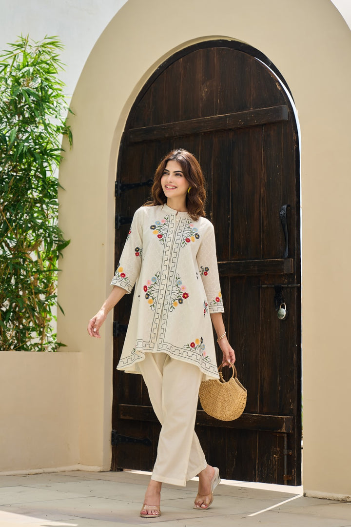 Akira angel embroidery cotton co-ord set