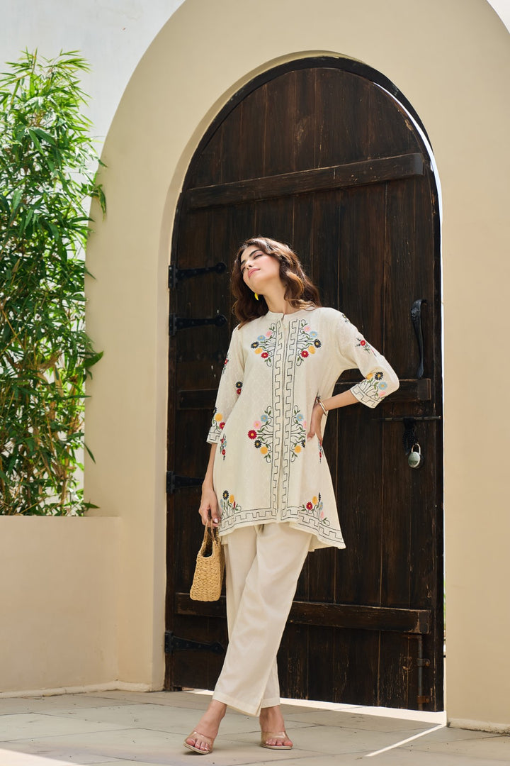 Akira angel embroidery cotton co-ord set