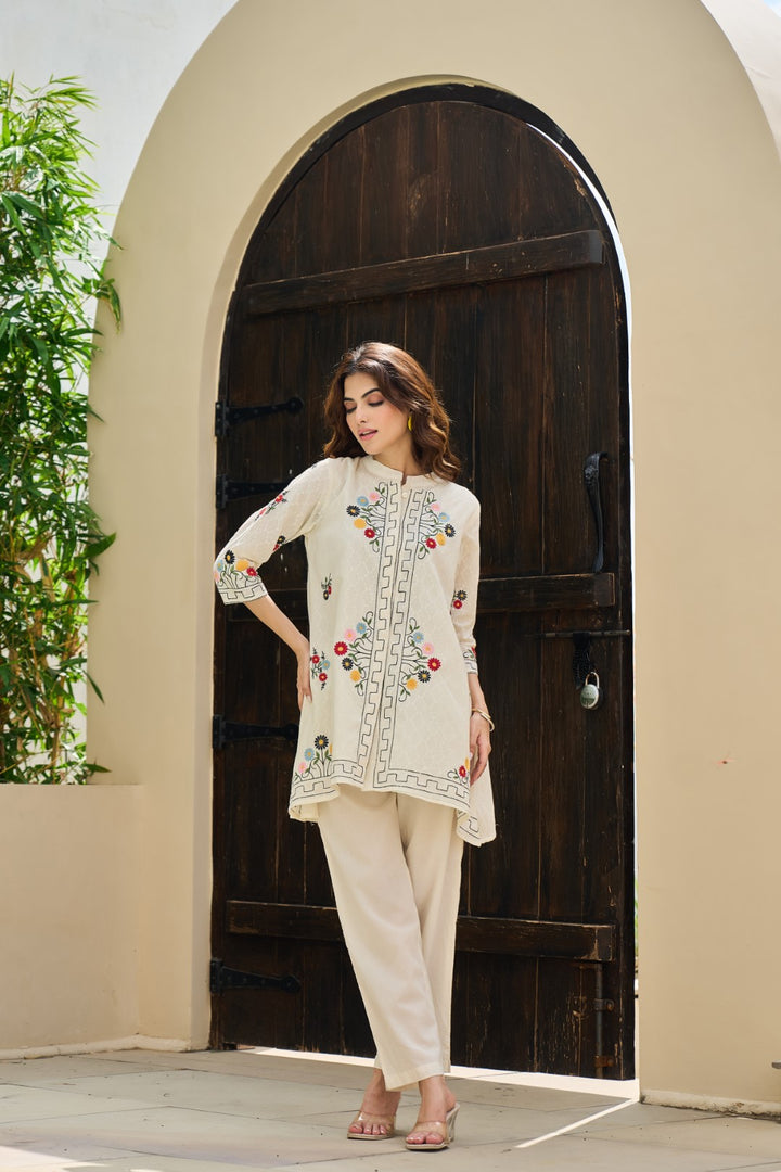 Akira angel embroidery cotton co-ord set