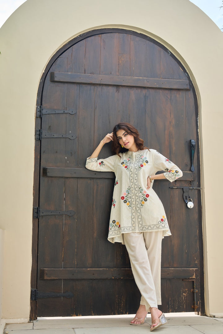 Akira angel embroidery cotton co-ord set