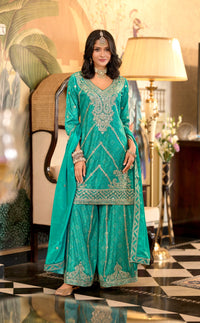 Sreyashi Fern Full Heavy Work Suit set