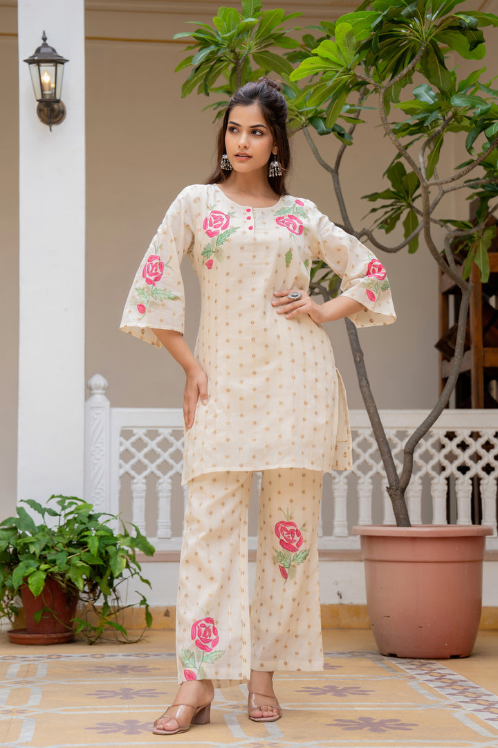 Hemal Rosy Pure Cotton Co-ord Set