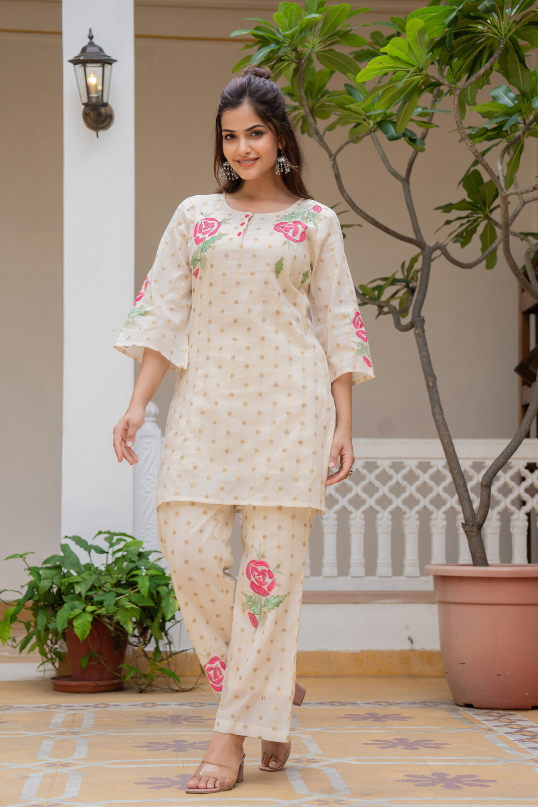 Hemal Rosy Pure Cotton Co-ord Set