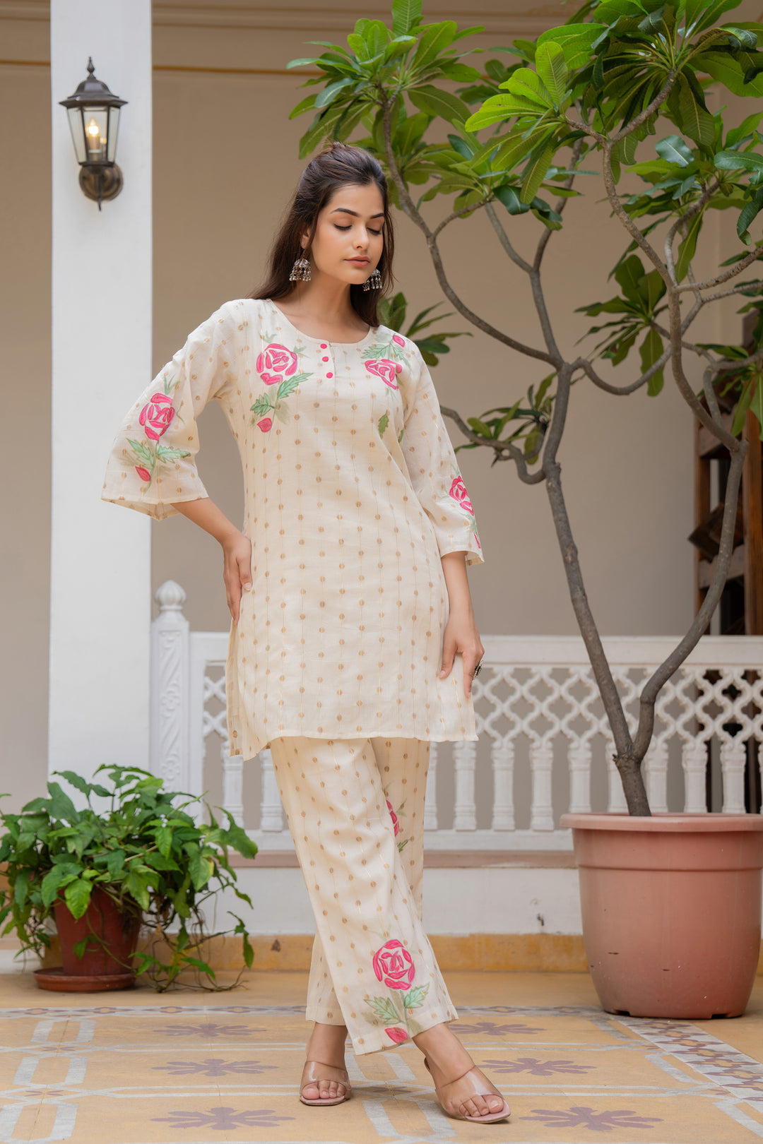 Hemal Rosy Pure Cotton Co-ord Set