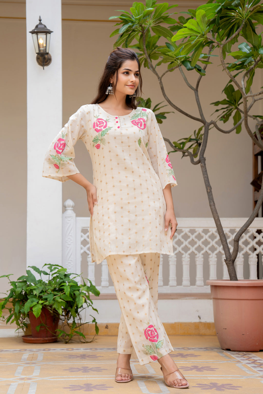 Hemal Rosy Pure Cotton Co-ord Set