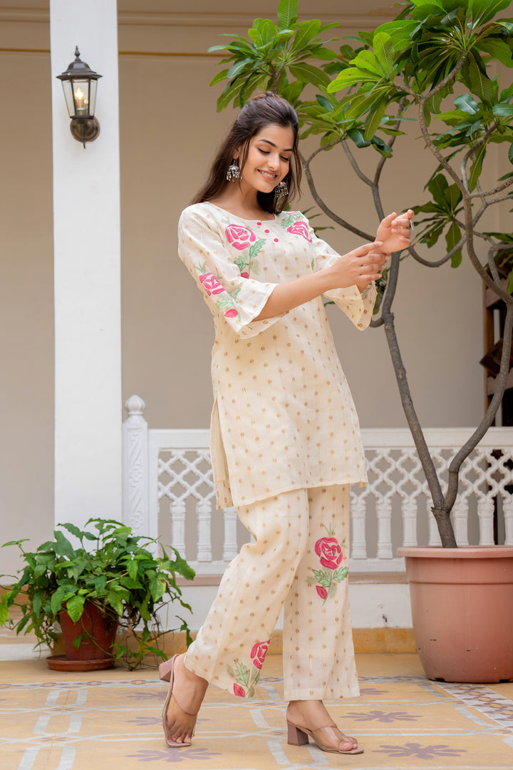 Hemal Rosy Pure Cotton Co-ord Set