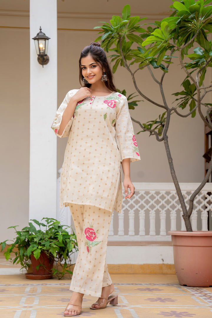 Hemal Rosy Pure Cotton Co-ord Set