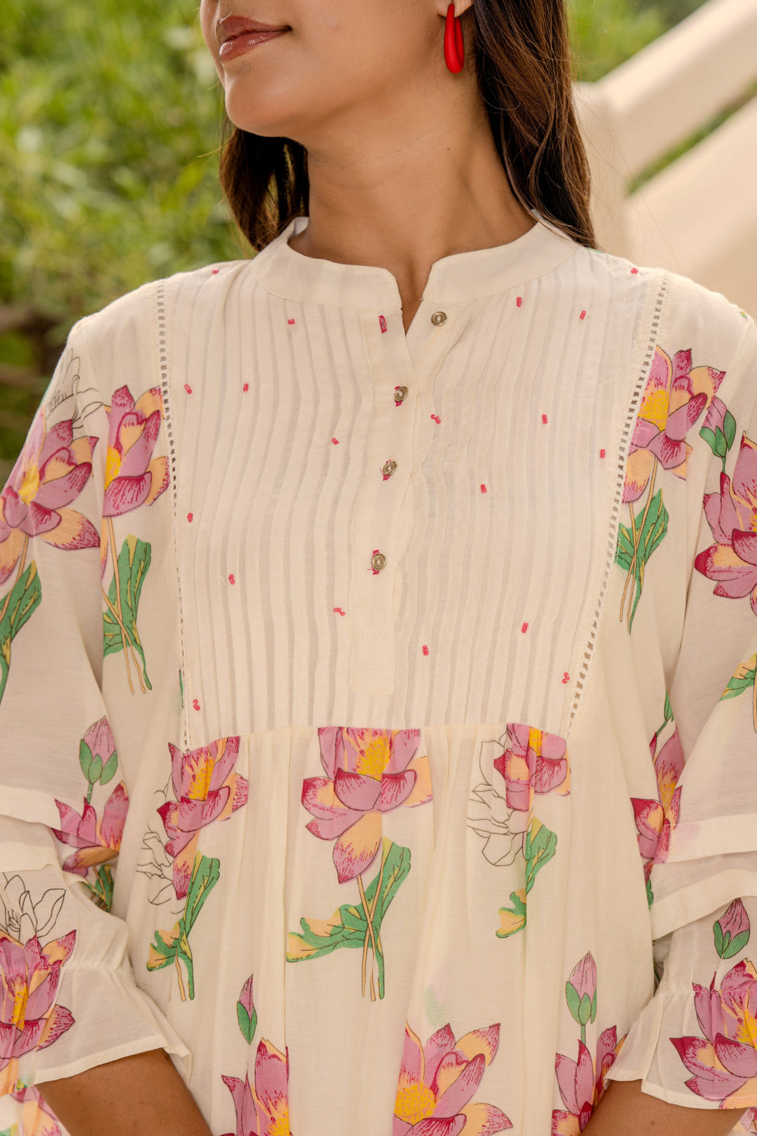 Kabool Lotus kurta pant set