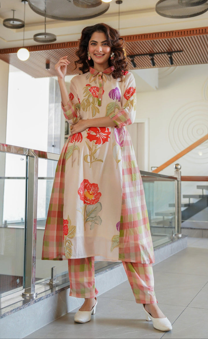 Tiara Vibe Cotton Kurta Pant Set