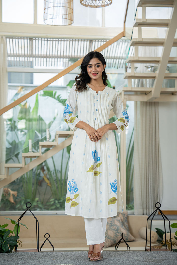 Hemal arctic Digital Printed Pure Mul Cotton Kurta Pant Set