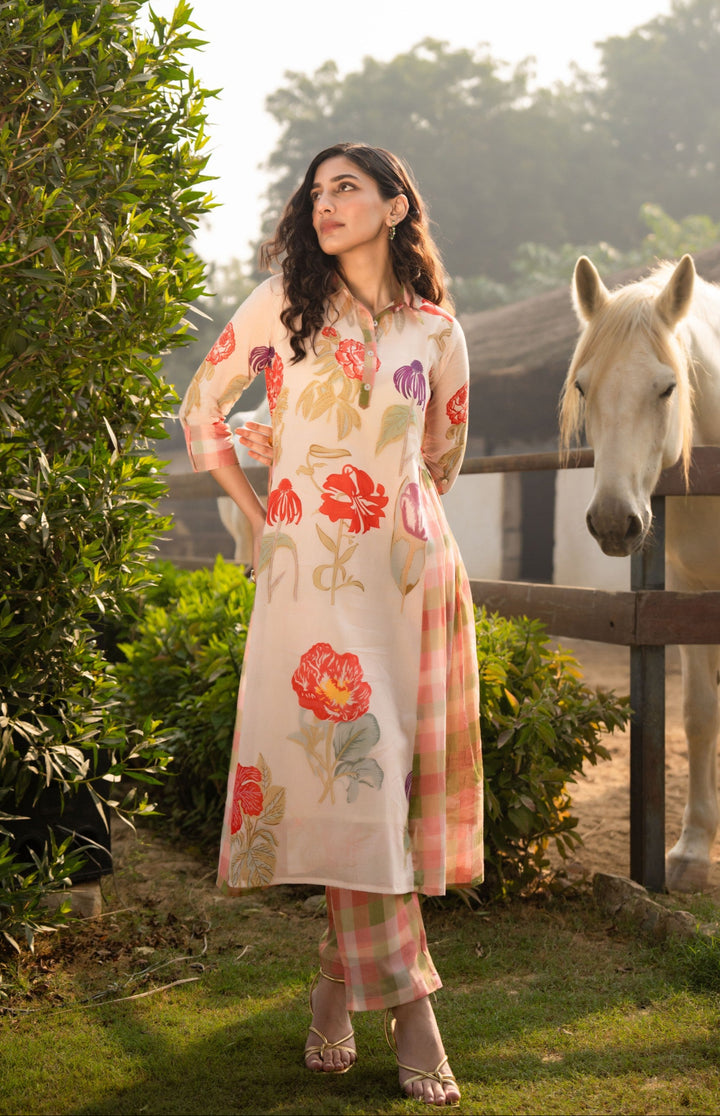 Tiara Vibe Cotton Kurta Pant Set