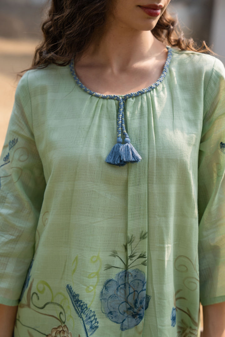 Tiara fern cotton kurta pant set