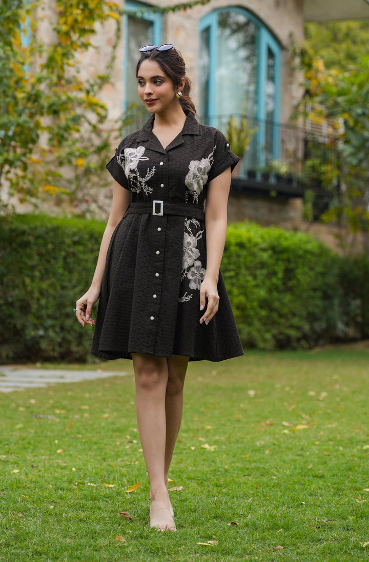 Joshna Swish Embroidery Cotton Dress