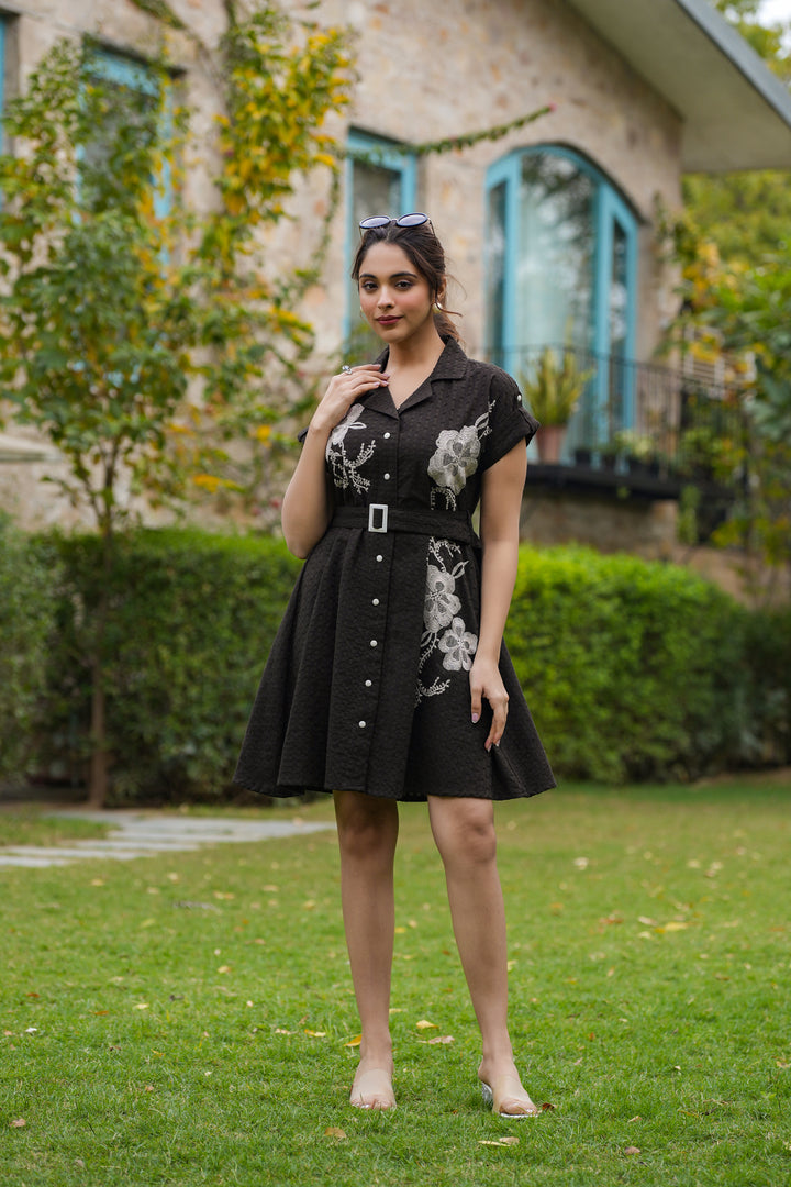 Joshna Swish Embroidery Cotton Dress