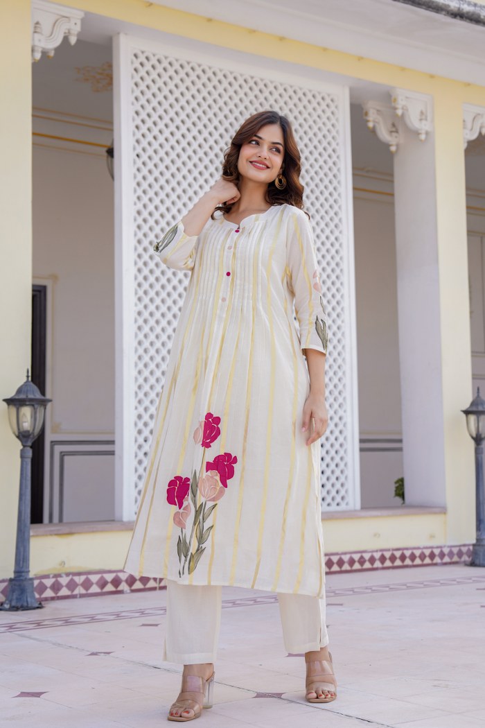 Manjula Walnut Cotton Kurta Pant Set