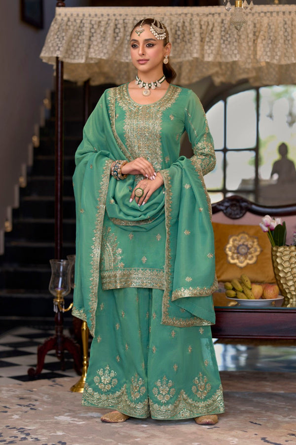 Garva Fern Full Work Heavy Suit set