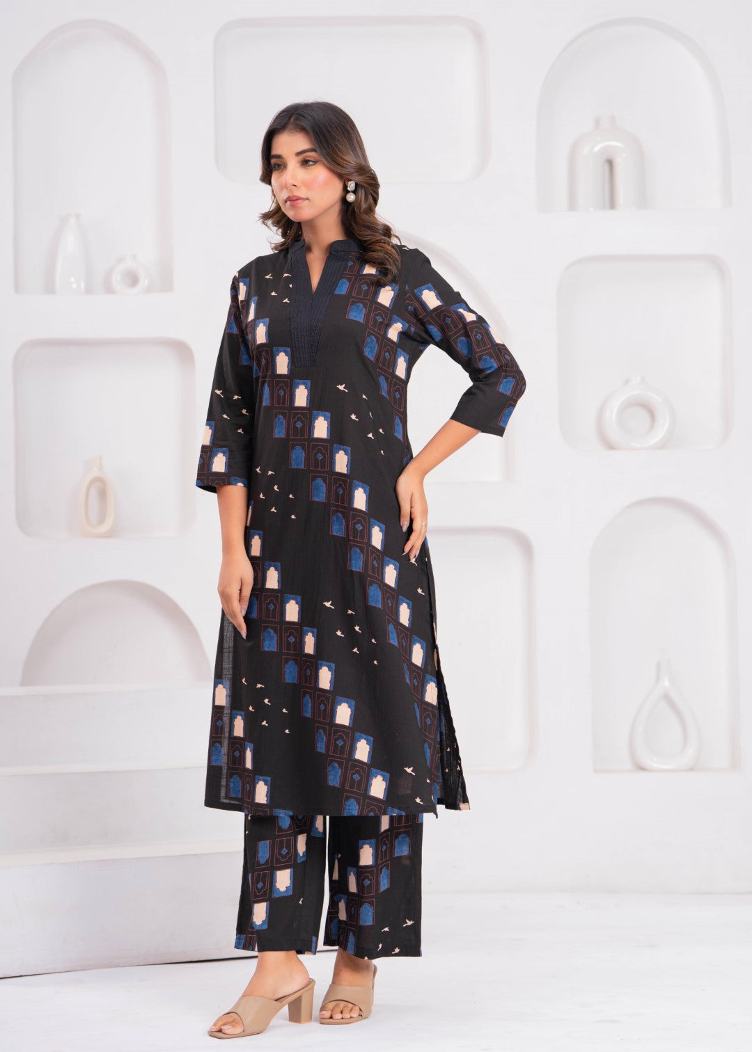 Maurya Jade Cotton Kurta PanT Set