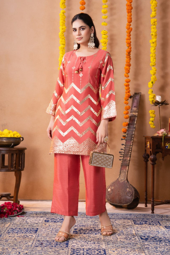 Keya apricot work co-ord set