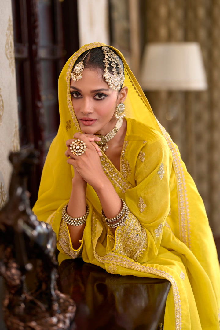 Ashtami Amber Full work heavy suit set