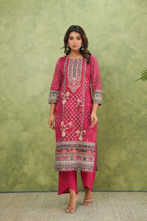 Brishti Rosy Printed Work Suit Set