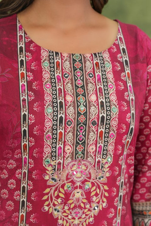 Brishti Rosy Printed Work Suit Set