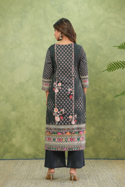 Brishti Onyx Printed Work Suit Set