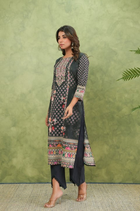 Brishti Onyx Printed Work Suit Set