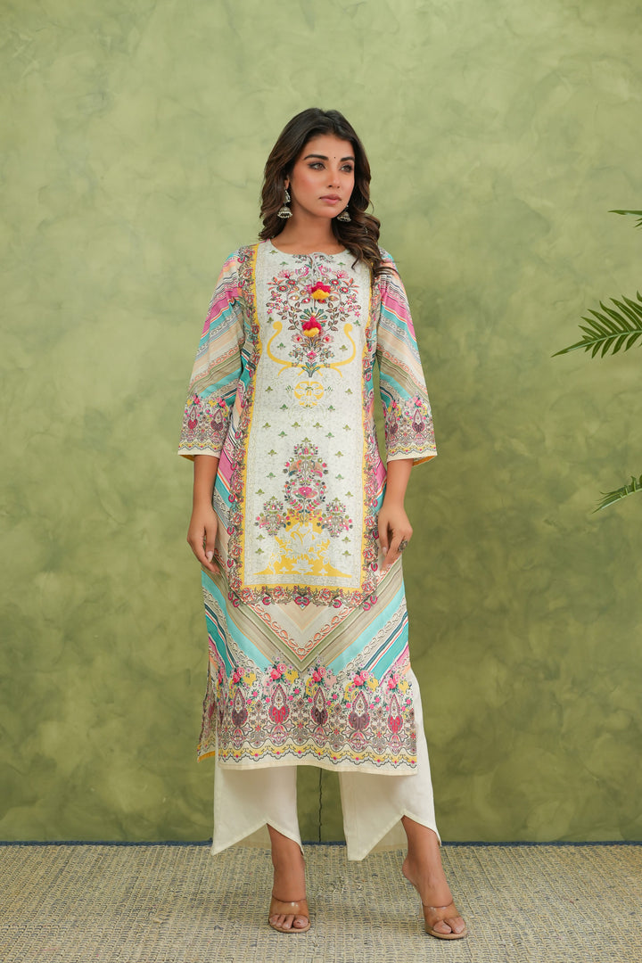 Baga Hibis Printed Cotton Lawn Suit Set