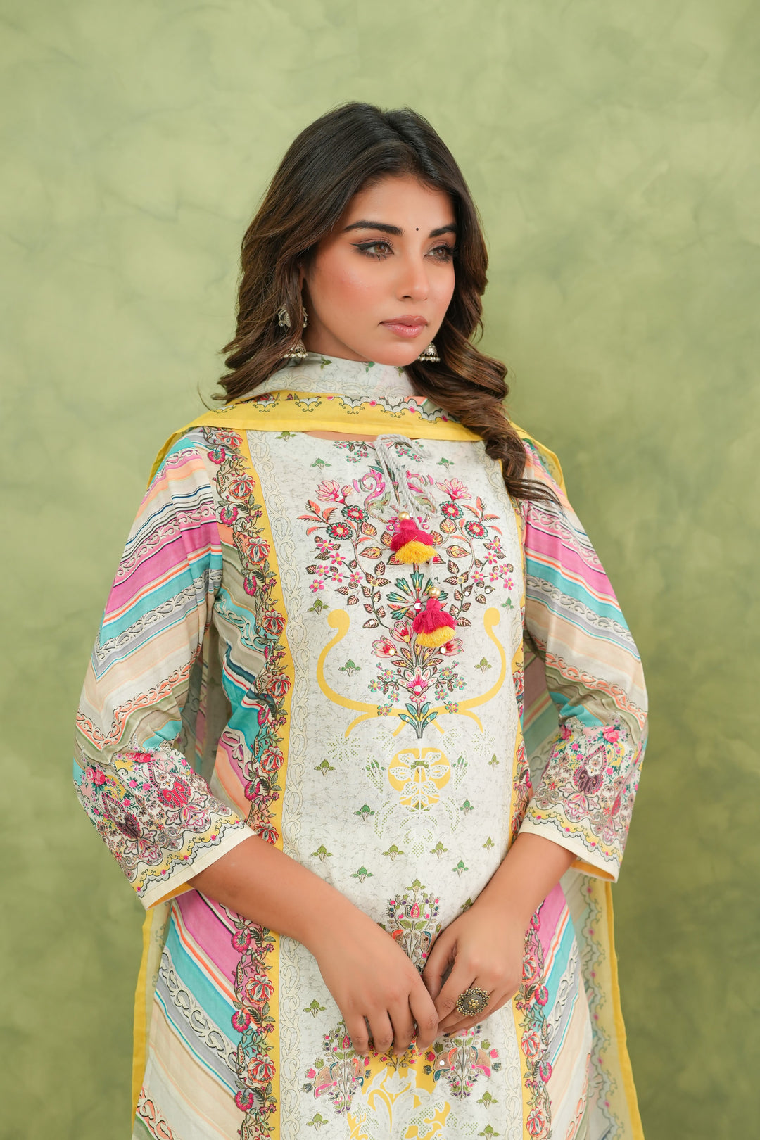 Baga Hibis Printed Cotton Lawn Suit Set