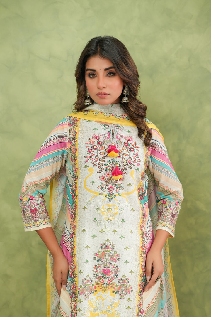 Baga Hibis Printed Cotton Lawn Suit Set