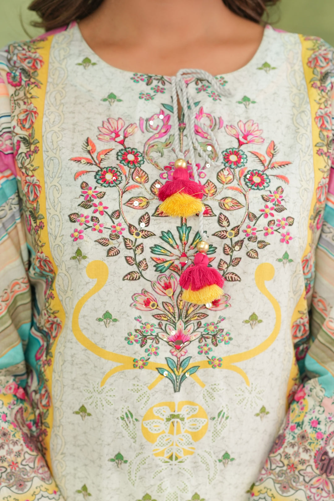 Baga Hibis Printed Cotton Lawn Suit Set
